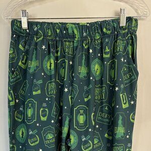 Wicked Elphaba Pajama Pants Women M Green Graphic Lounge Sleepwear NWT Universal
